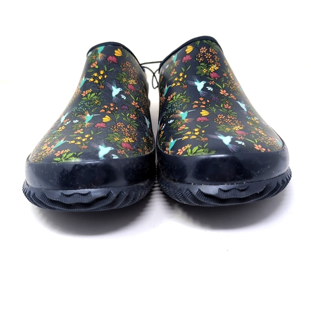 Western Chief Hummingbird Clog Rubber Slip-on Garden Shoes Womens 9 Navy NEW NWT - Picture 3 of 10